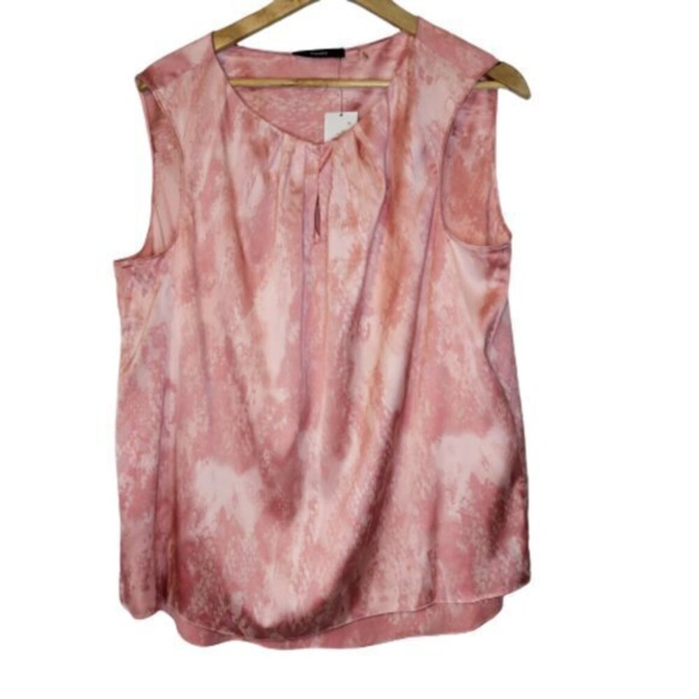 Tahari Mottled Peach Print Size XL